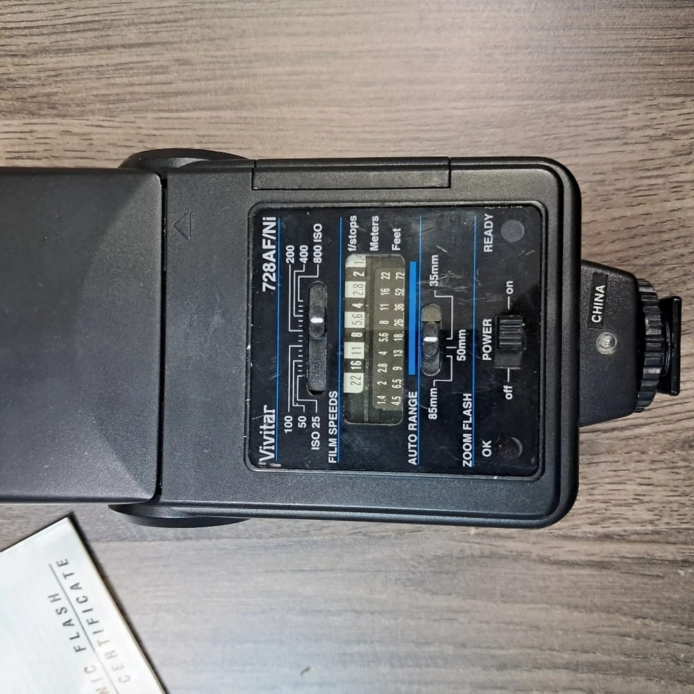 VIVITAR AUTO FOCUS ZOOM FLASH 728AF M-231177X Nikkon AF Original Box